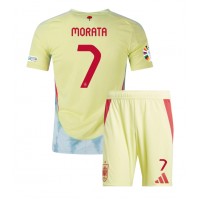 Dres Španielsko Alvaro Morata #7 Preč pre deti ME 2024 Krátky Rukáv (+ trenírky)